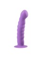 Purple Silicone Suction Cup Dildo - 14 cm