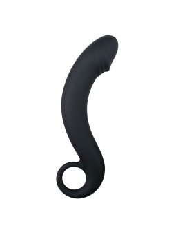 Zwarte siliconen prostaat dildo