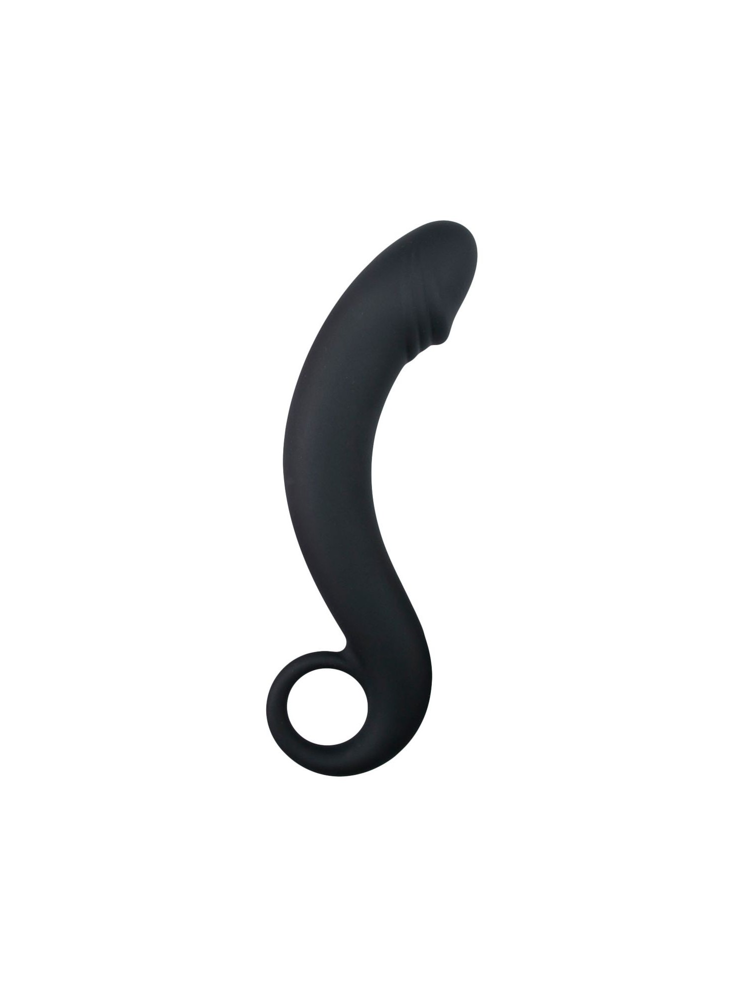 Silicone Black Prostate Dildo - 17,5 cm