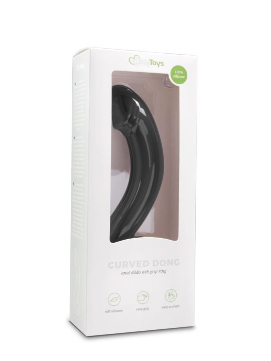 Silicone Black Prostate Dildo - 17,5 cm