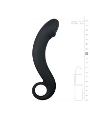 Silicone Black Prostate Dildo - 17,5 cm