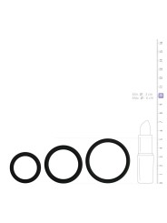 Cockring set - drie maten - zwart