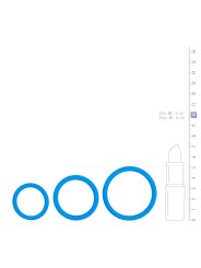 Cockring set - drie maten - blauw