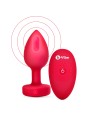 B-Vibe - Vibrerende Hartvormige Butt Plug M/L Rood