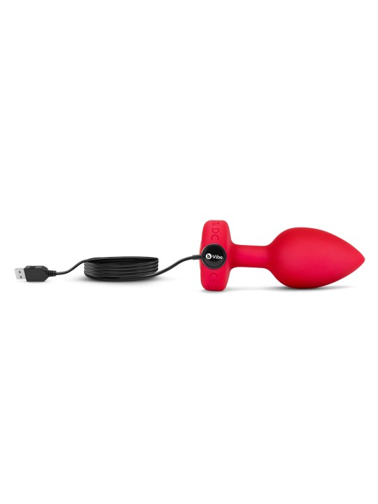 B-Vibe - Vibrerende Hartvormige Butt Plug M/L Rood