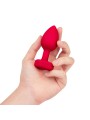B-Vibe - Vibrerende Hartvormige Butt Plug M/L Rood