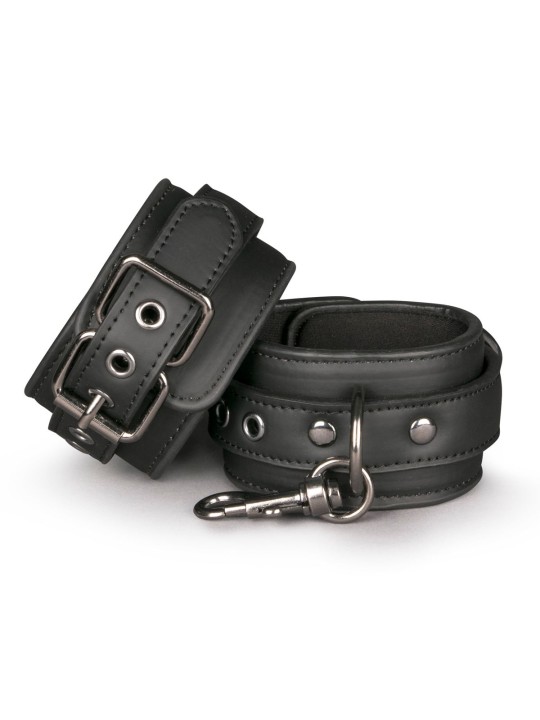 Easytoys Fetish - Faux Leather Handcuffs - Black