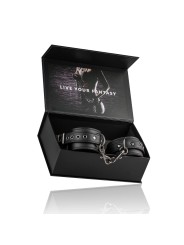 Easytoys Fetish - Faux Leather Handcuffs - Black