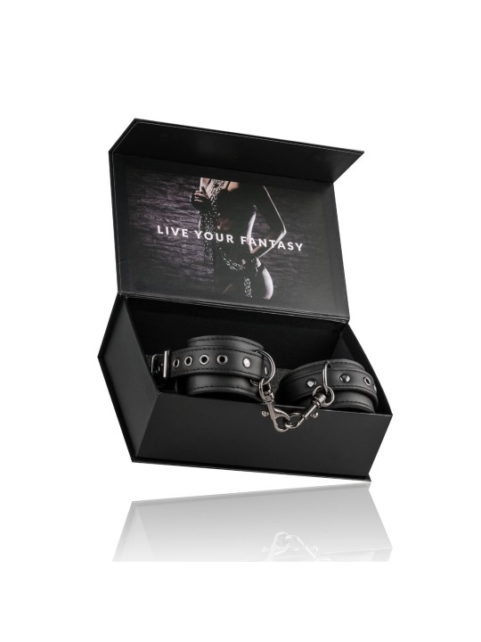 Easytoys Fetish - Faux Leather Handcuffs - Black