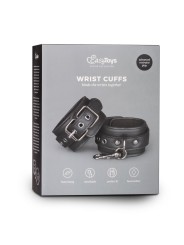 Easytoys Fetish - Faux Leather Handcuffs - Black