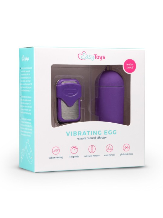 Remote Controllable Vibrating Egg - Purple