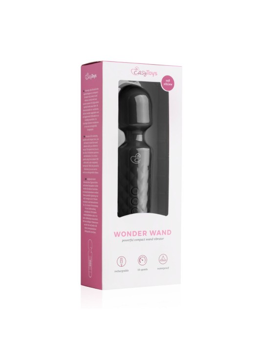 EasyToys Mini Wand Vibrator - Zwart