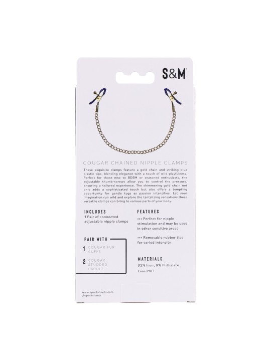 Cougar Tepelklemmen met Ketting - Goud