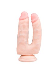 Realistic Double Dildo With Suction Cup - 18 cm