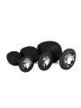 Silicone Buttplug Set with Diamond - Black