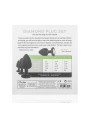 Silicone Buttplug Set with Diamond - Black