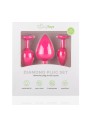 Silicone Butt Plug with Diamond - Pink