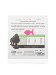 Silicone Butt Plug with Diamond - Pink