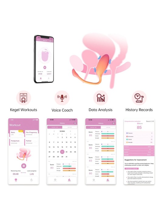 Magic Motion - Flamingo Max Vibrerend Ei en Kegeltrainer in 1 - Roze