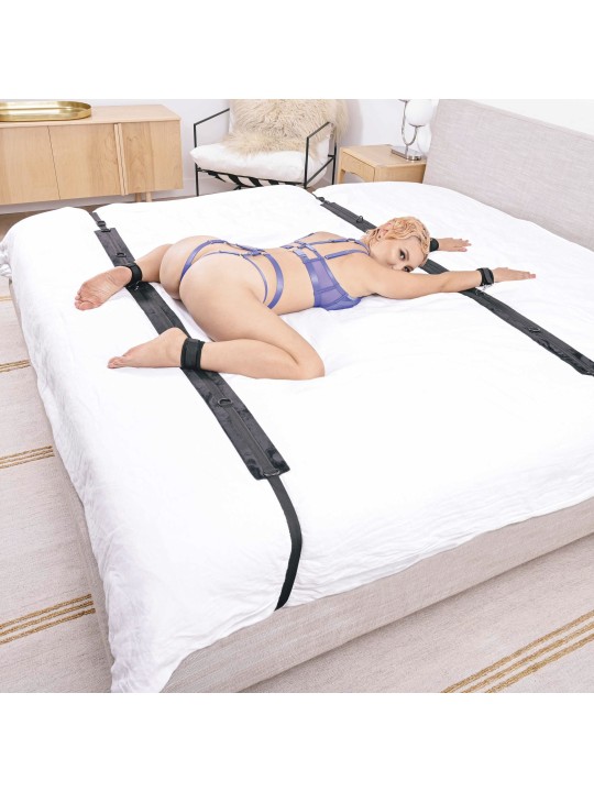 SPORTSHEETS – No Matter Where Bondage Restraint System – Black