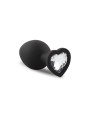 Silicone Buttplug Set with Diamond - Heart