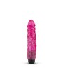 Jelly Supreme - Realistic Vibrator Pink/Glitter - 24 cm