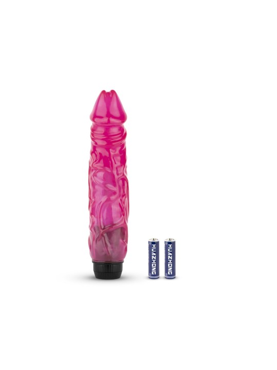 Jelly Supreme - Realistic Vibrator Pink/Glitter - 24 cm