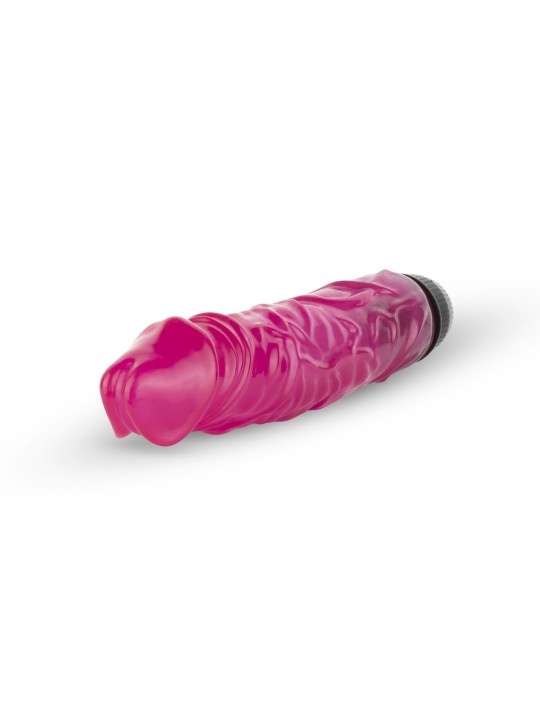 Jelly Supreme - Realistic Vibrator Pink/Glitter - 24 cm