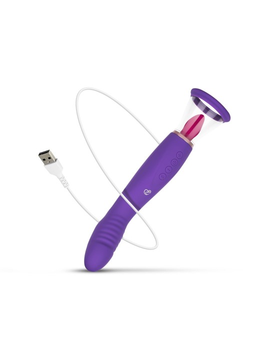 Pleasure Pump Met G-Spot Vibrator - Paars