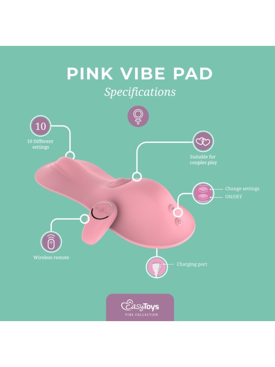 EasyToys – Vibe Pad Tapping & Vibrating Pad with Remote – Pink