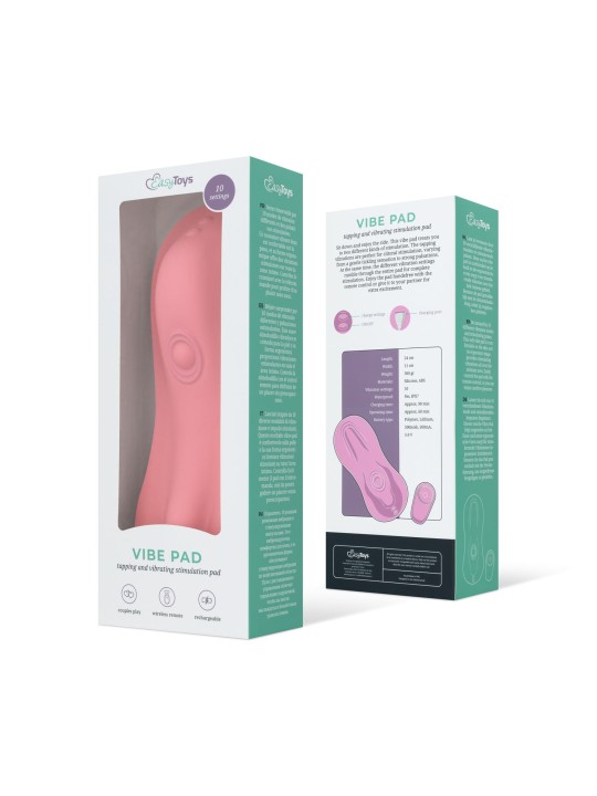EasyToys – Vibe Pad Tapping & Vibrating Pad with Remote – Pink