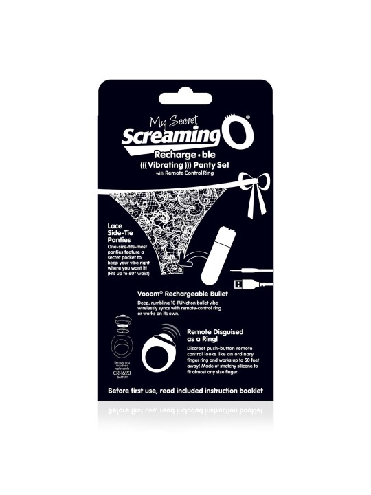 The Screaming O - Charged Remote Control Panty Vibe Zwart
