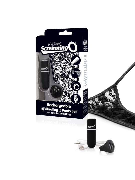 The Screaming O - Charged Remote Control Panty Vibe Zwart