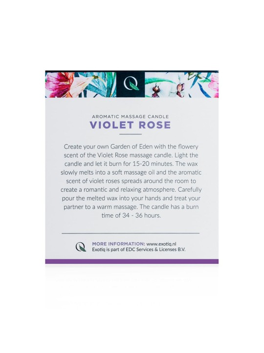 Exotiq Massage Candle Violet Rose - 200g