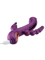 HoneyPlayBox - Trilux Kinky Finger Rabbit Vibrator - Purple