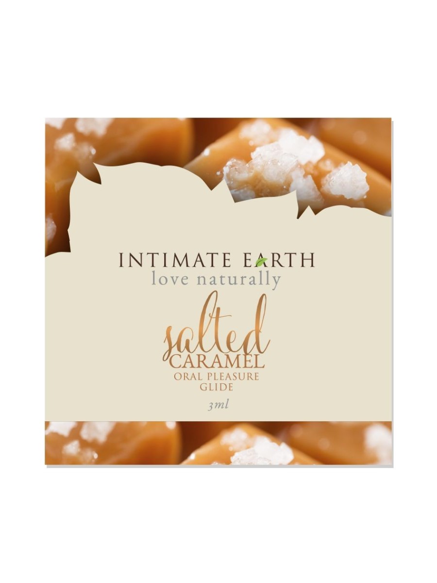 Intimate Earth - Natural Flavors Glide Salted Caramel Foil 3