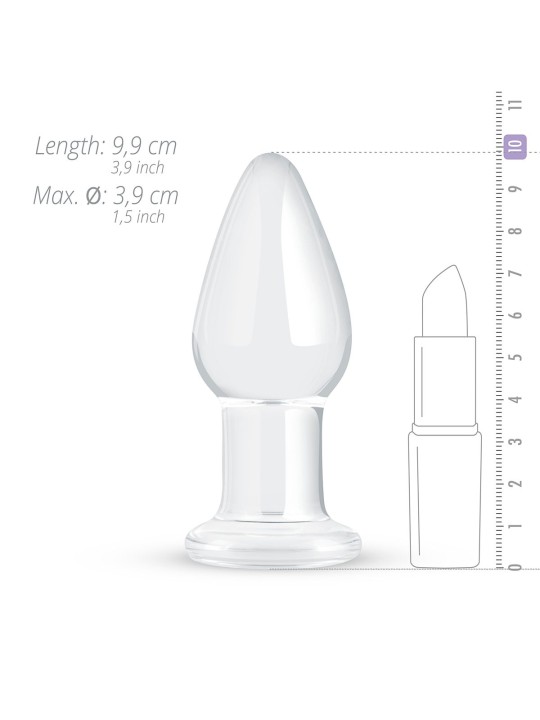 Gildo - Clear Glass Buttplug - 9,4 cm