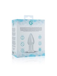 Gildo - Clear Glass Buttplug - 9,4 cm