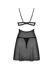 Obsessive - Nutris Babydoll & String - Zwart