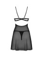 Obsessive - Nutris Babydoll & String - Zwart
