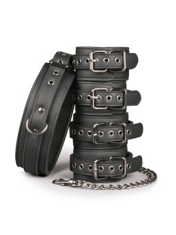Fetish set met halsband, enkelboeien en handboeien