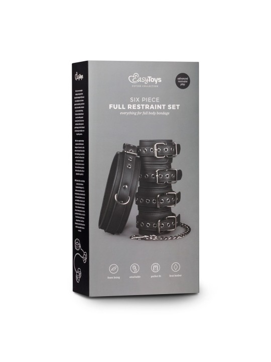 Fetish set met halsband, enkelboeien en handboeien