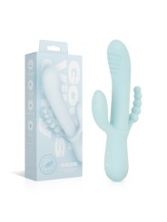 Good Vibes Only - Triple Stimulation Vibe - Soft Silicone - Blue