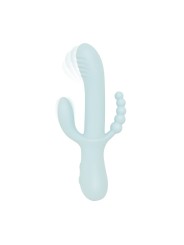 Good Vibes Only - Triple Stimulation Vibe - Soft Silicone - Blue