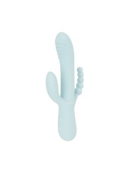 Good Vibes Only - Triple Stimulation Vibe - Soft Silicone - Blue
