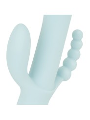 Good Vibes Only - Triple Stimulation Vibe - Soft Silicone - Blue