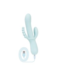 Good Vibes Only - Triple Stimulation Vibe - Soft Silicone - Blue