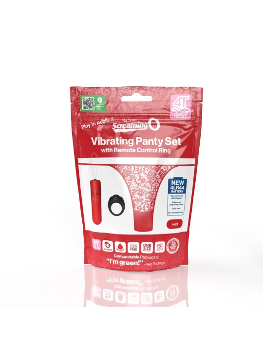 The Screaming O - My Secret Screaming O 4T Panty Vibe Red