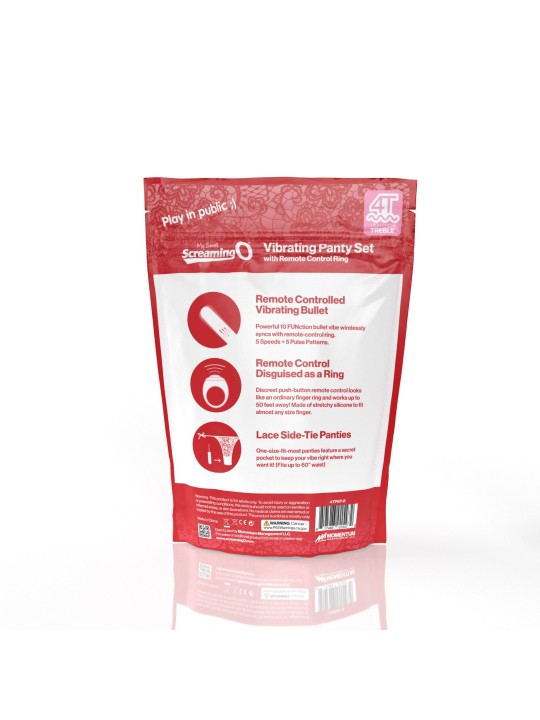 The Screaming O - My Secret Screaming O 4T Panty Vibe Red