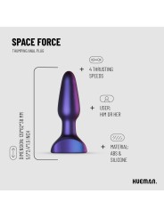 Hueman - Space Force Vibrating and Thrusting Butt Plug